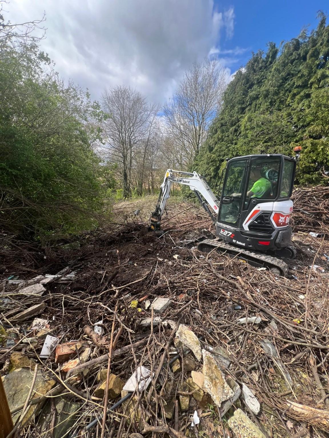 RCB plant undertaking commercial site clearance